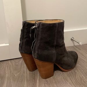 Rag & Bone Famous Newbury Bootie in Dark Brown Suede (US 7)